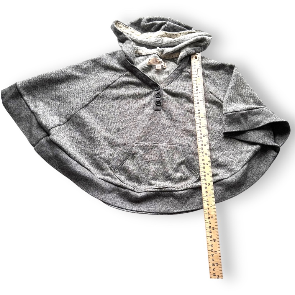 DECREE gray cropped hoodie size S - Picture 8 of 8